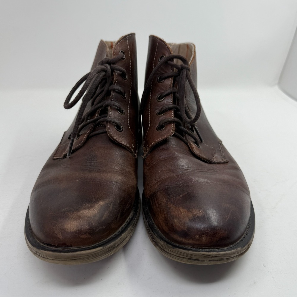 Bed Stu Hoover Chukka Boots Men 9.5 M Rustic Teak Brown Leather Distressed Rock